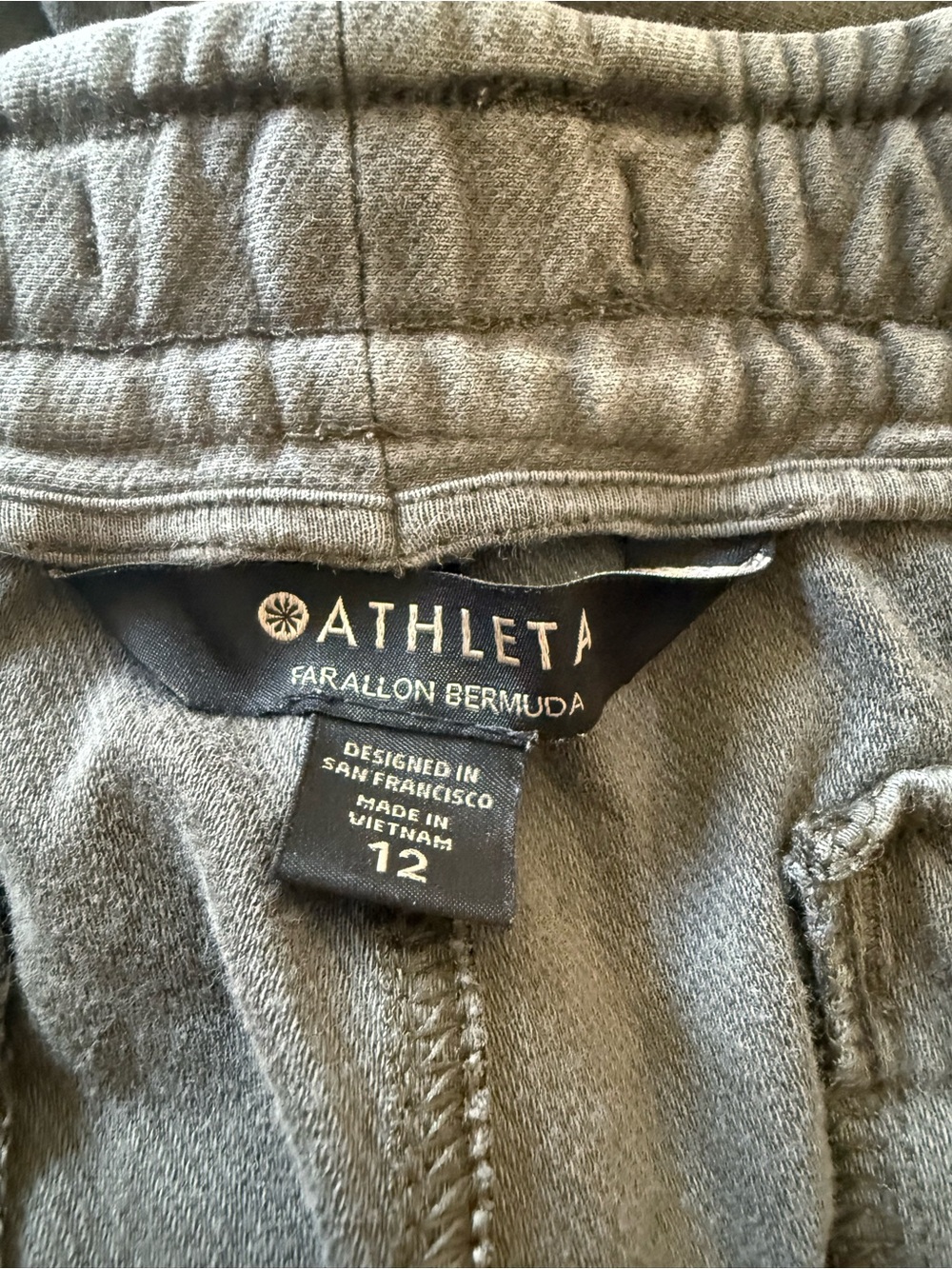 Athleta Women's army green Drawstring Bermuda Shorts - Picture 3 of 3